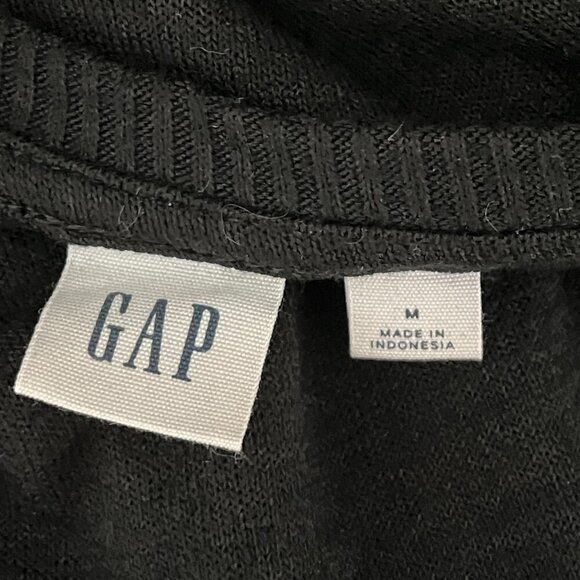 Gap Classic Black Knit Henley Short Sleeve Size M - Picture 7 of 9